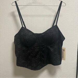 No Boundaries Black Lace Corset Tank Top
